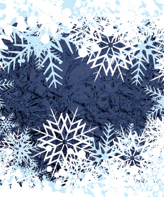blue background with snowflake border