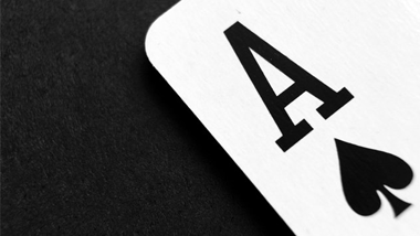 Ace of Spades on black background