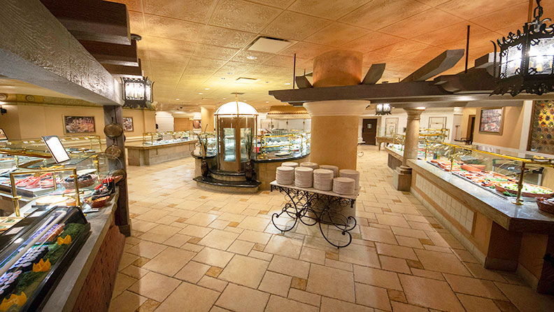 terrace buffet wide shot