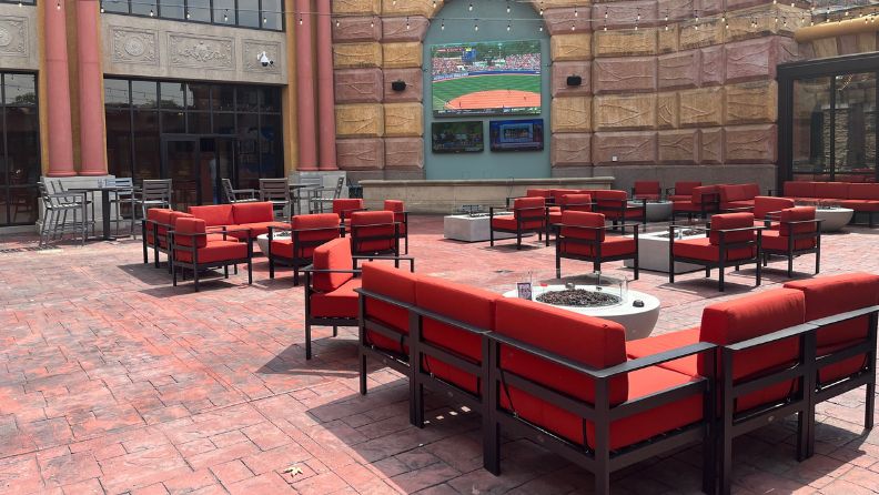 The Courtyard at Argosy with Chairs, Fire Pit and TVs